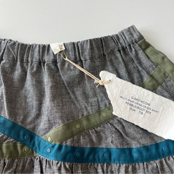 NWT Tia Cibani Girl's Multi Snap Criss Cross Skirt size 7/8 - Picture 8 of 9